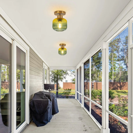 6 Inch Bard 1-Light Semi-Flush Mount Ceiling Light-Parc Decor