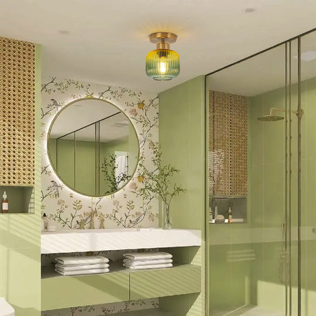 6 Inch Bard 1-Light Semi-Flush Mount Ceiling Light-Parc Decor