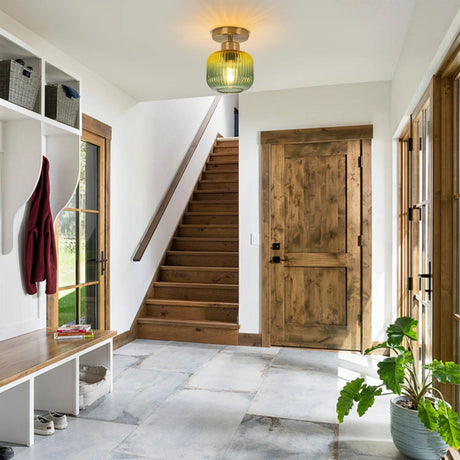 6 Inch Bard 1-Light Semi-Flush Mount Ceiling Light-Parc Decor