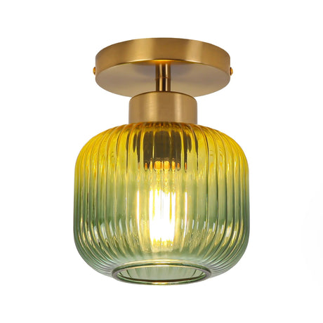 6 Inch Bard 1-Light Semi-Flush Mount Ceiling Light-Parc Decor