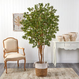 6’ Japanese Maple Artificial Tree in Handmade Natural Jute and Cotton Planter-Parc Decor