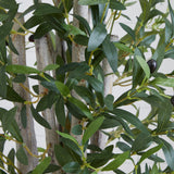 6' Olive Artificial Tree in White Tower Planter-Parc Decor