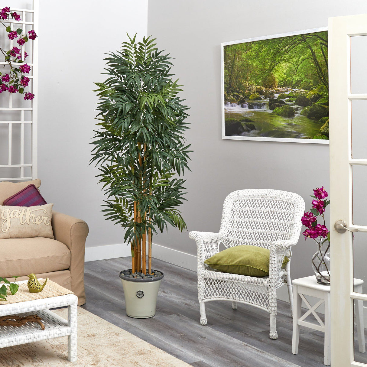 6’ Phoenix Artificial Palm tree in Decorative Planter-Parc Decor