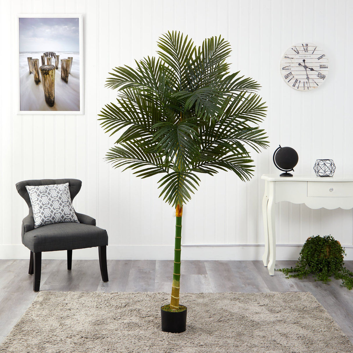 6’ Single Stalk Golden Cane Artificial Palm Tree-Parc Decor