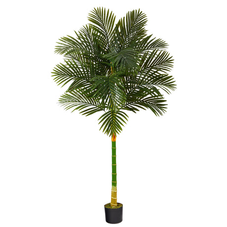 6’ Single Stalk Golden Cane Artificial Palm Tree-Parc Decor