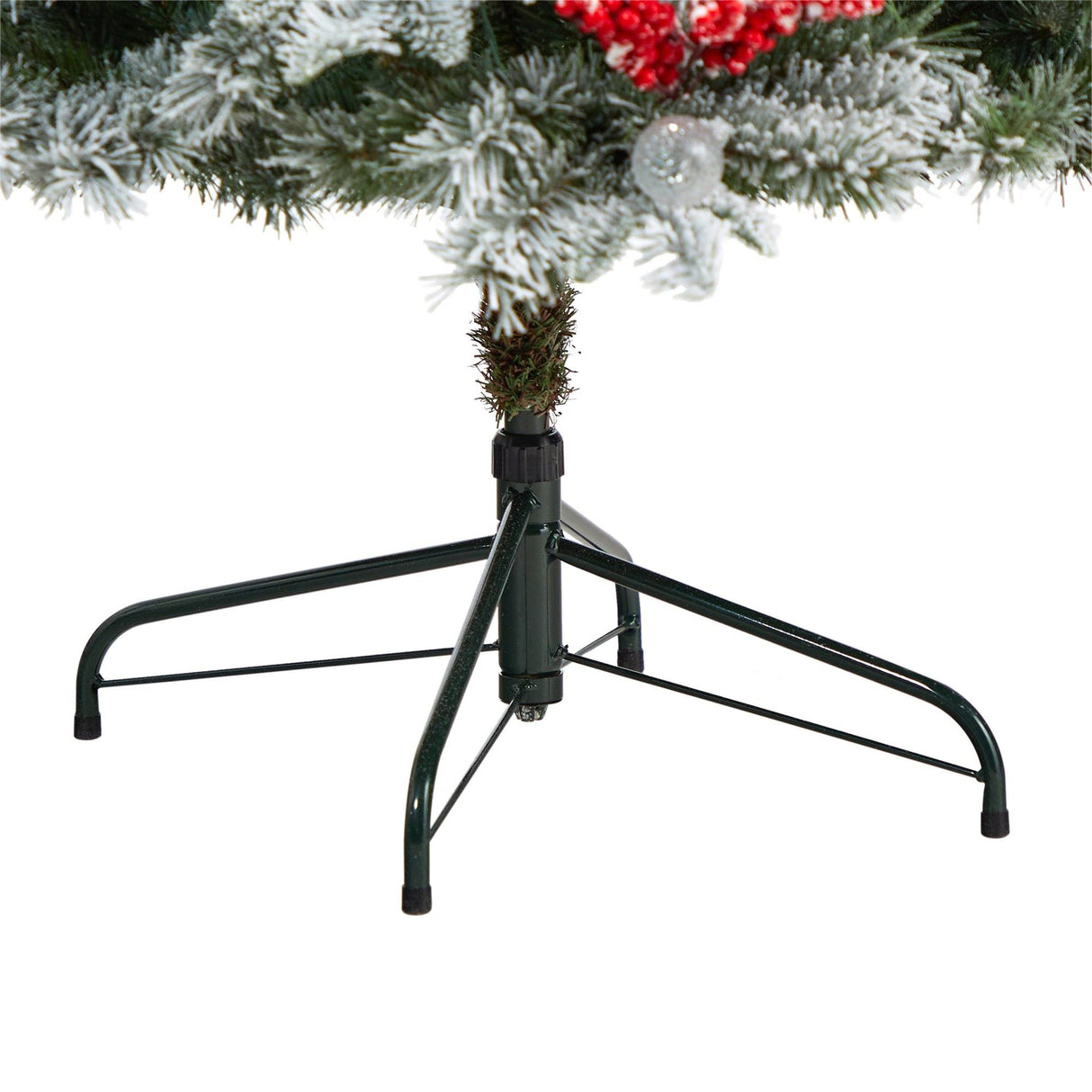 6' Snow Tipped Norwegian Fir Pre-Lit Tree with 200 LED Lights, 50 LED Globe Lights-Parc Decor