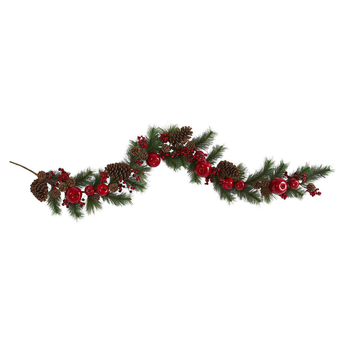 6’ Apple, Berries and Pinecone Artificial Garland-Garland-Parc Decor