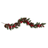 6’ Apple, Berries and Pinecone Artificial Garland-Garland-Parc Decor