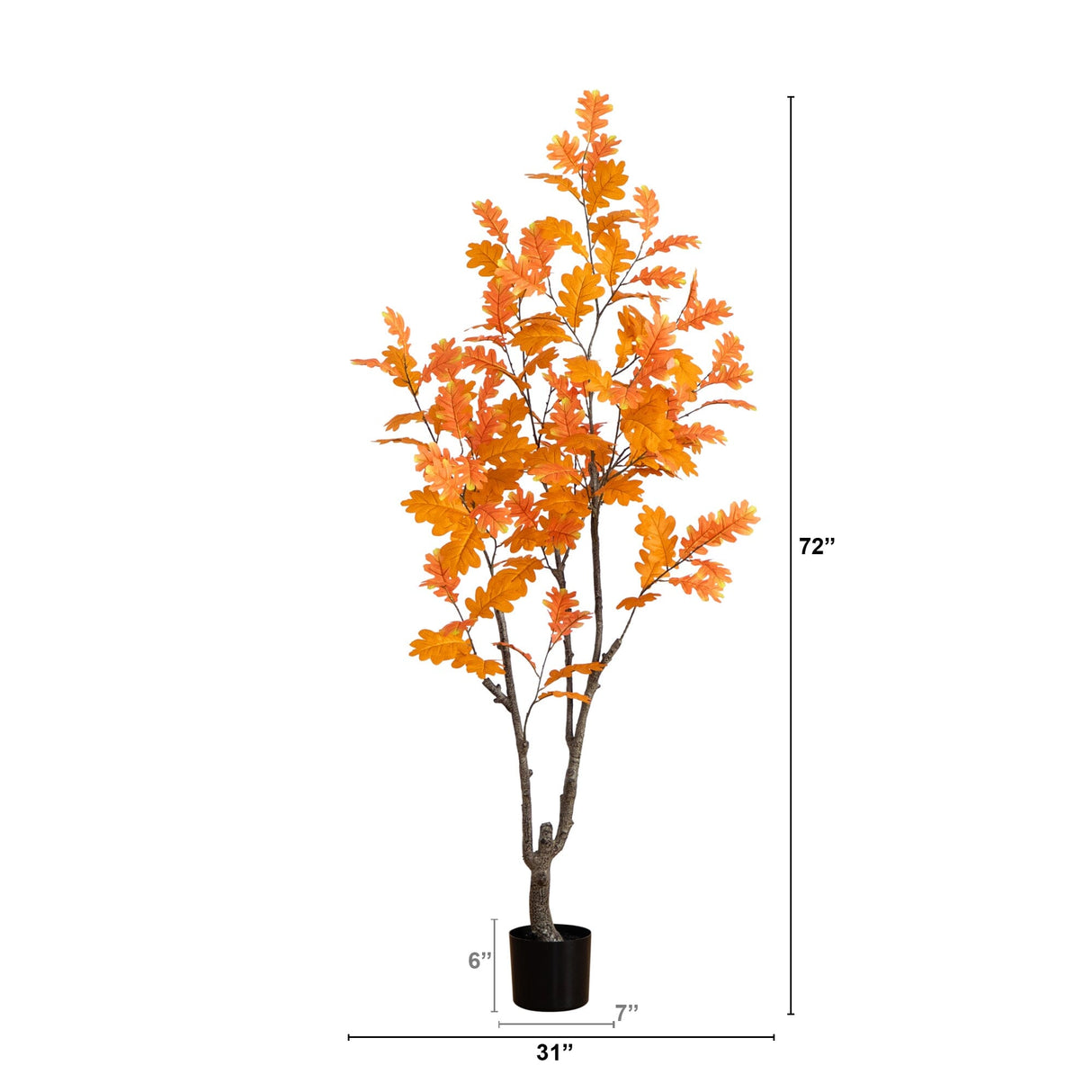 6' Artificial Autumn Oak Tree-Tree-Parc Decor