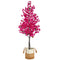 6’ Artificial Bougainvillea Tree with Handmade Jute & Cotton Basket-Plant in Planter-Parc Decor