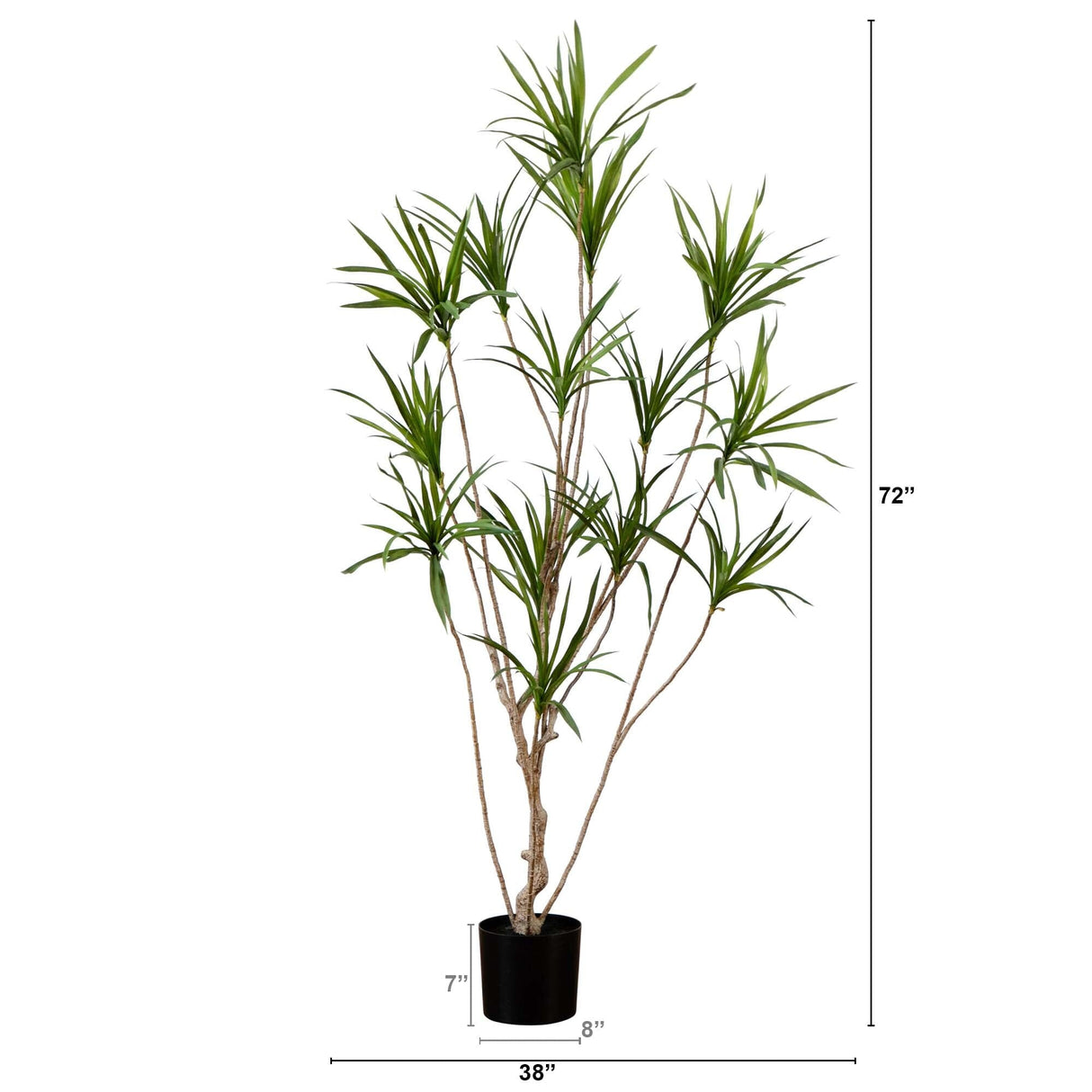 6’ Artificial Dracaena Tree-Tree-Parc Decor
