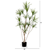 6’ Artificial Dracaena Tree-Tree-Parc Decor