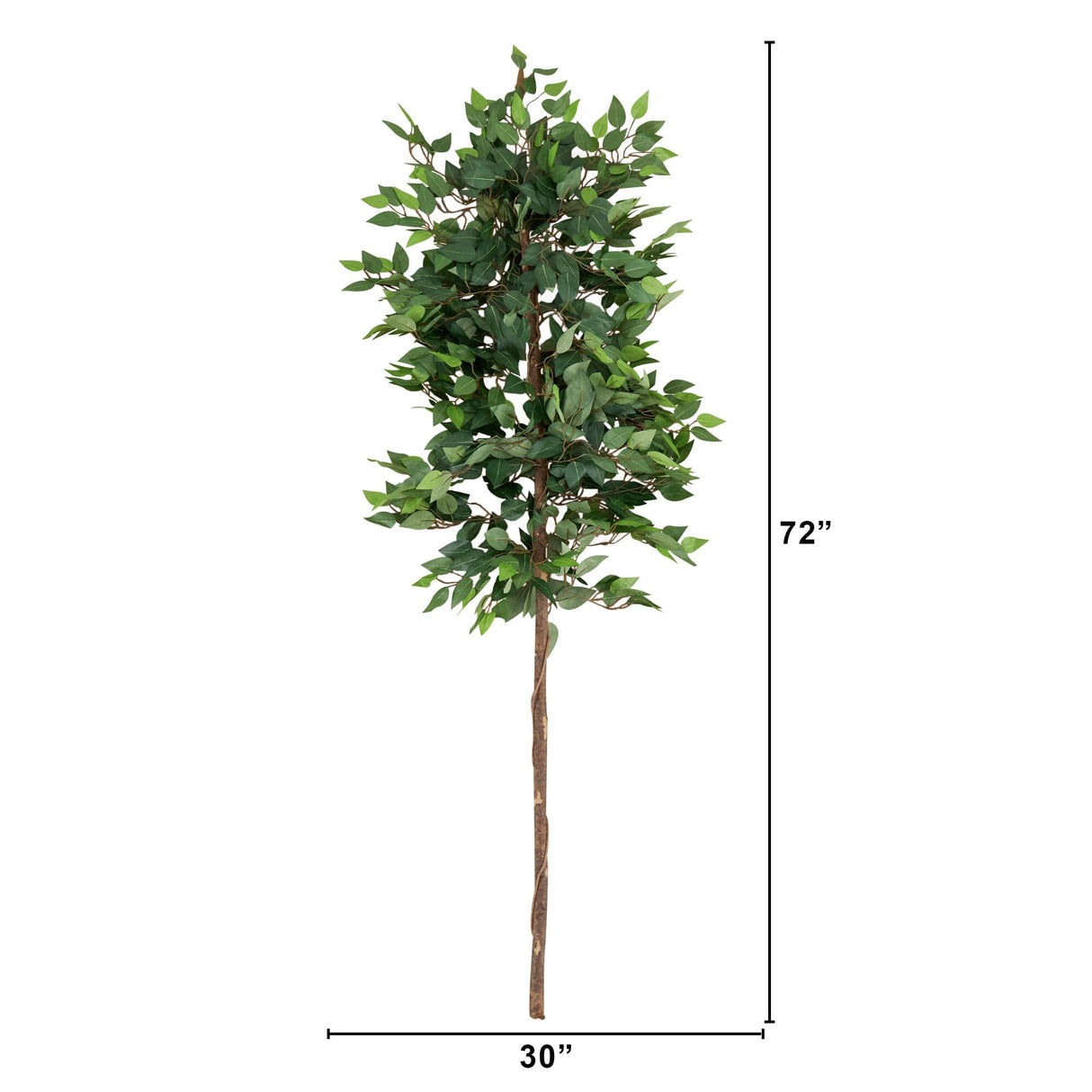 6’ Artificial Ficus Tree (No Pot)-Tree-Parc Decor
