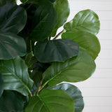 6’ Artificial Fiddle Leaf Fig Tree with White Decorative Planter-Tree-Parc Decor