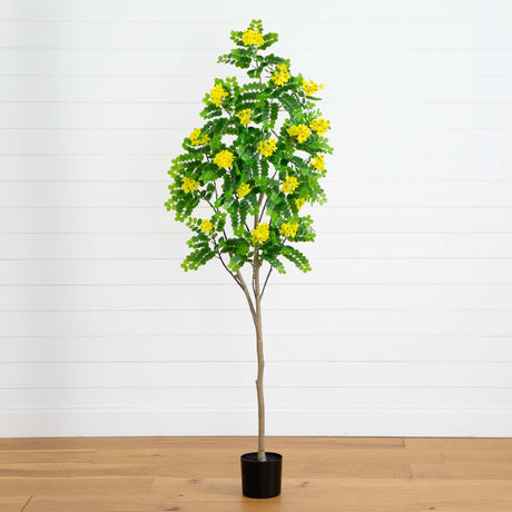 6’ Artificial Flowering Citrus Tree with Real Touch Leaves-Tree-Parc Decor