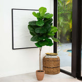 6’ Artificial Giant Leaf Fiddle Leaf Fig Tree in Decorative Planter with Real Touch Leaves-Tree-Parc Decor
