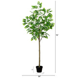 6’ Artificial Greco Citrus Tree with Real Touch Leaves-Tree-Parc Decor