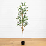 6’ Artificial Olive Tree with Natural Trunk-Tree-Parc Decor
