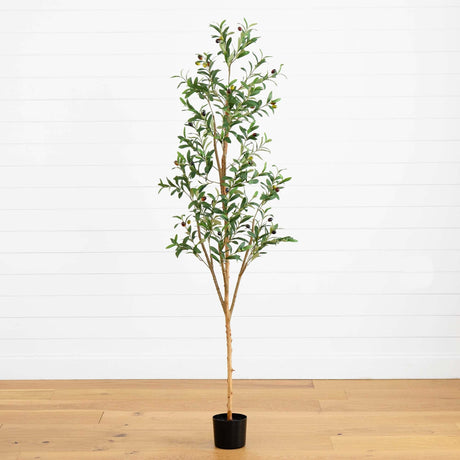 6’ Artificial Olive Tree with Natural Trunk-Tree-Parc Decor