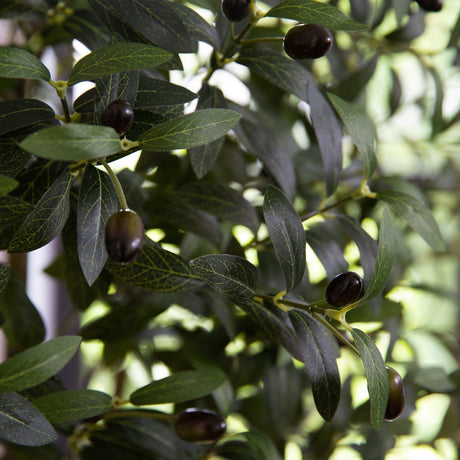 6’ Artificial Olive Tree with White Decorative Planter-Tree-Parc Decor