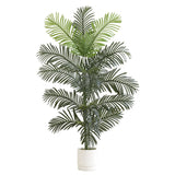 6’ Artificial Paradise Palm with White Decorative Planter-Tree-Parc Decor