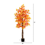 6’ Autumn Deluxe Maple Artificial Fall Tree-Tree-Parc Decor