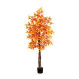 6’ Autumn Deluxe Maple Artificial Fall Tree-Tree-Parc Decor