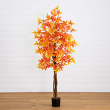 6’ Autumn Deluxe Maple Artificial Fall Tree-Tree-Parc Decor