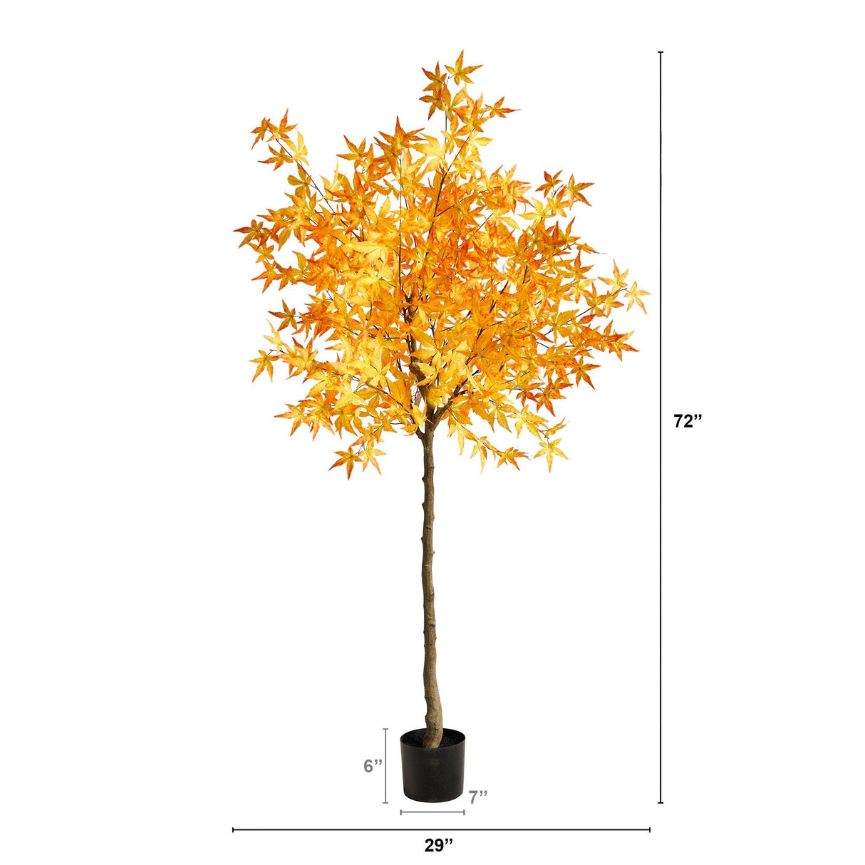 6' Autumn Maple Artificial Tree-Tree-Parc Decor