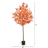 6' Autumn Maple Artificial Tree-Tree-Parc Decor