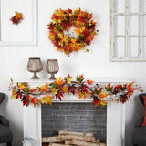 6’ Autumn Maple Leaf and Berry Fall Garland-Garland-Parc Decor