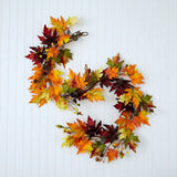 6’ Autumn Maple Leaf and Berry Fall Garland-Garland-Parc Decor