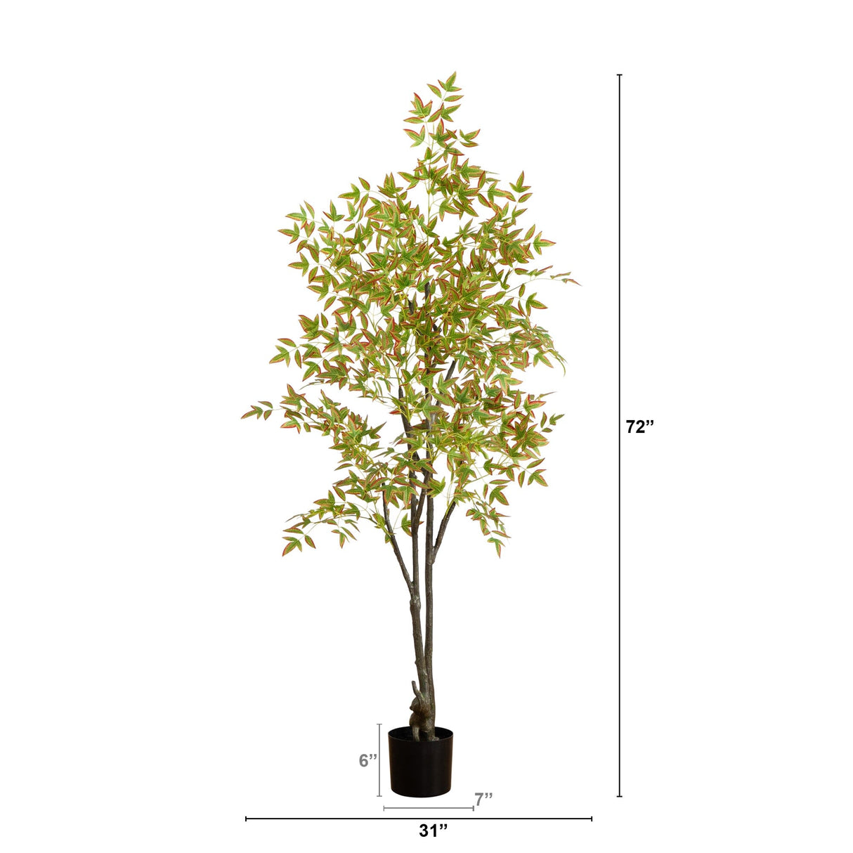 6' Autumn Nandina Artificial Fall Tree-Tree-Parc Decor