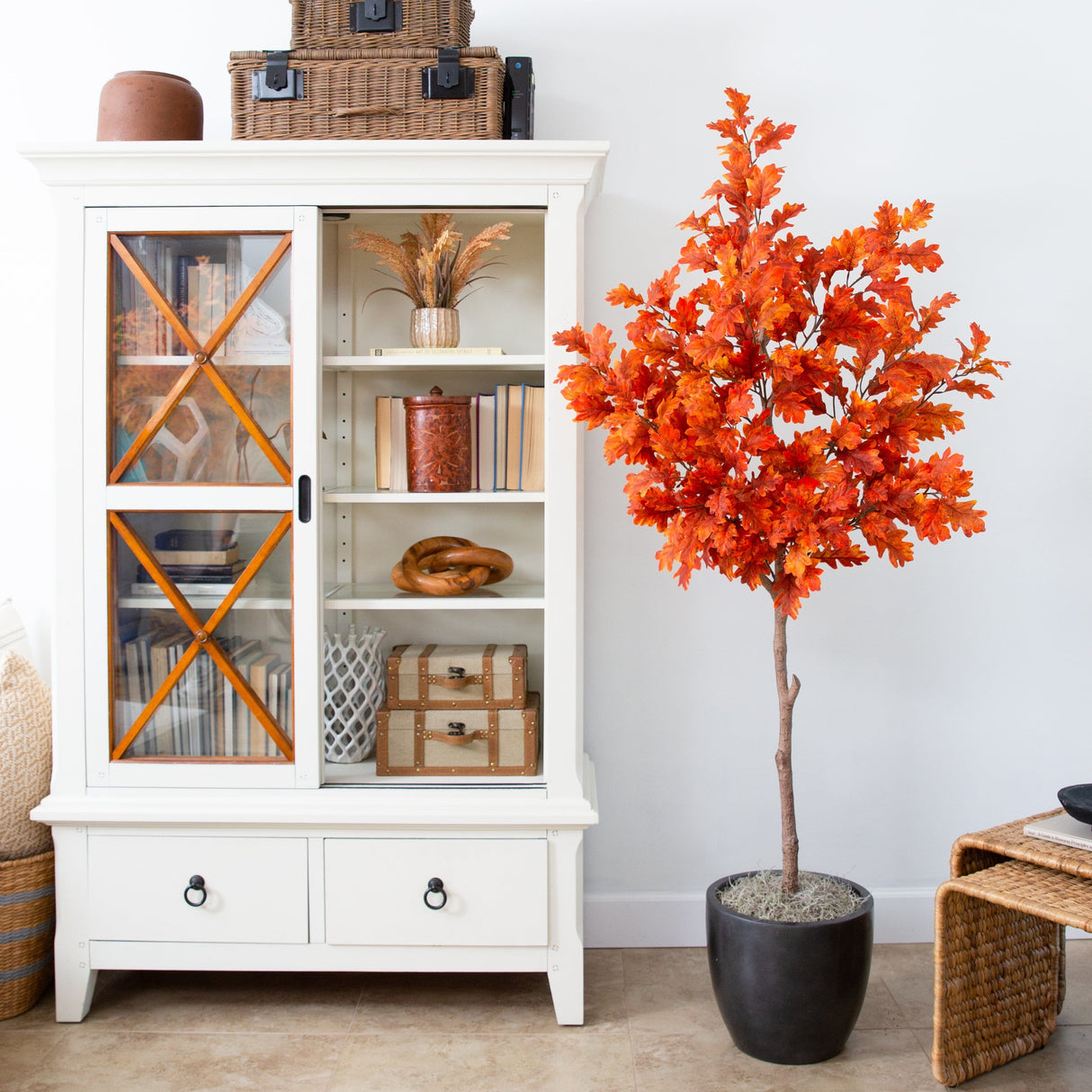 6’ Autumn Oak Artificial Fall Tree-Tree-Parc Decor