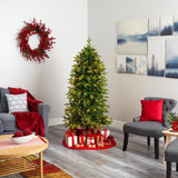 6’ Belgium Fir “Natural Look” Artificial Christmas Tree with 300 Clear LED Lights-Christmas Tree-Parc Decor