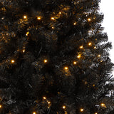 6’ Black Artificial Christmas Tree with 400 Clear LED Lights and 1036 Tips-Christmas Tree-Parc Decor