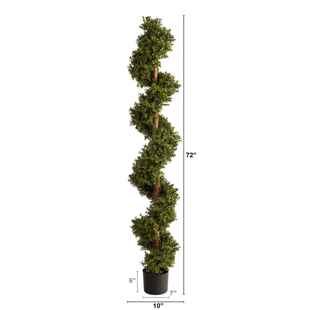 6’ Boxwood Topiary Spiral Artificial Tree (Indoor/Outdoor)-Tree-Parc Decor