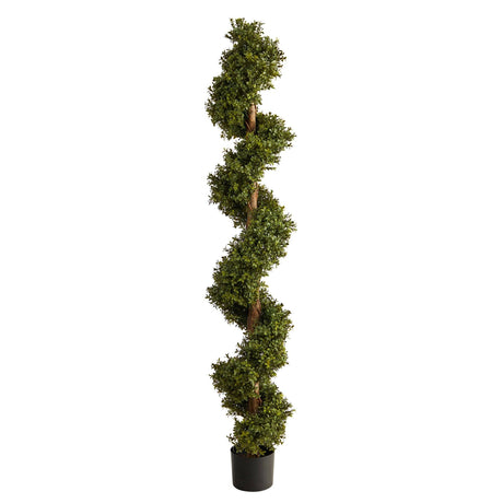 6’ Boxwood Topiary Spiral Artificial Tree (Indoor/Outdoor)-Tree-Parc Decor