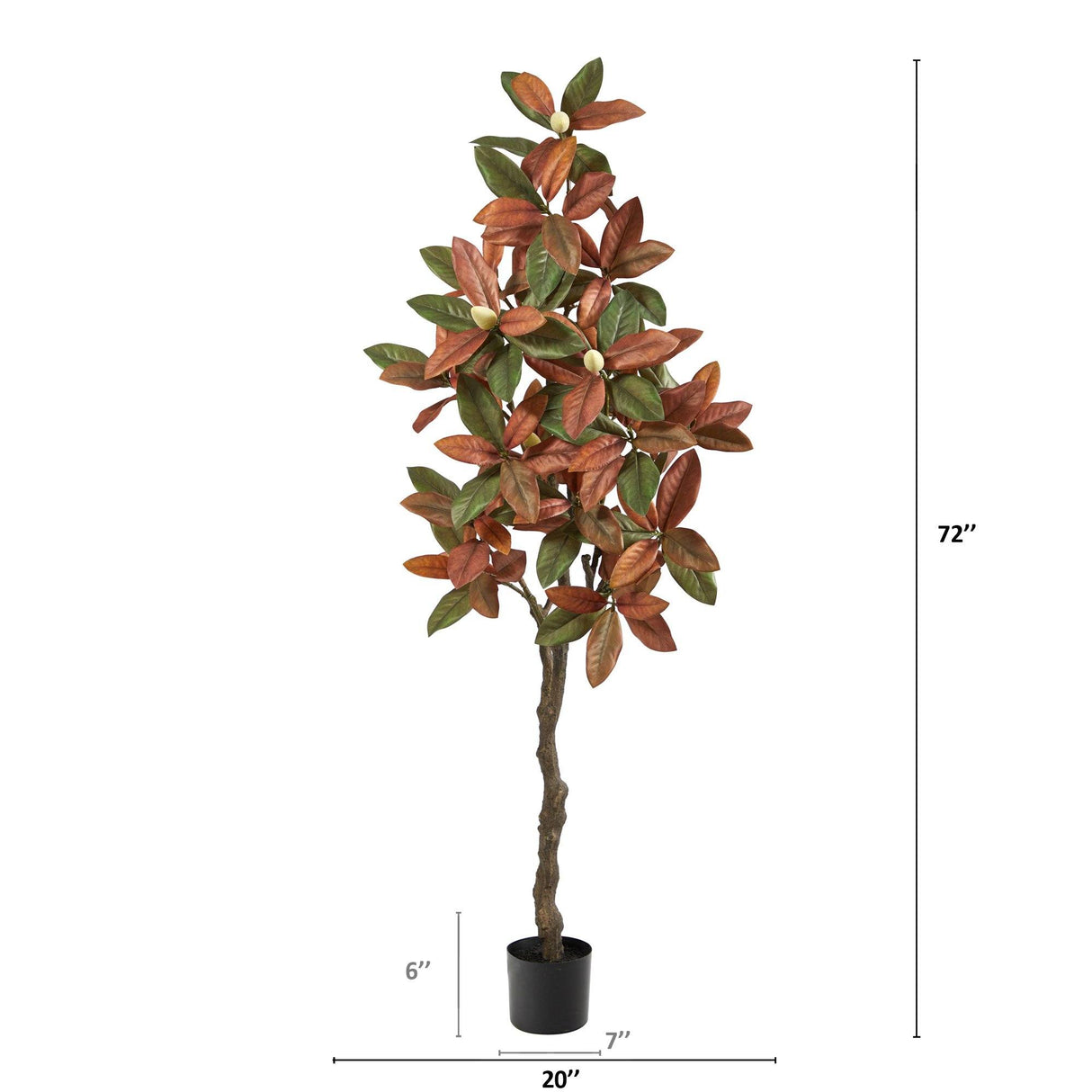 6’ Fall Magnolia Artificial Tree-Tree-Parc Decor