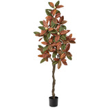 6’ Fall Magnolia Artificial Tree-Tree-Parc Decor
