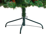 6’ Flat Back Montreal Mountain Artificial Christmas Tree with Pine Cones and Berries-Christmas Tree-Parc Decor