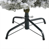 6’ Flocked Fraser Fir Artificial Christmas Tree with 500 Warm White Lights and 236 Bendable Branches-Christmas Tree-Parc Decor