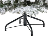 6’ Flocked North Carolina Fir Artificial Christmas Tree with 450 Warm White Lights and 1560 Bendable Branches-Christmas Tree-Parc Decor