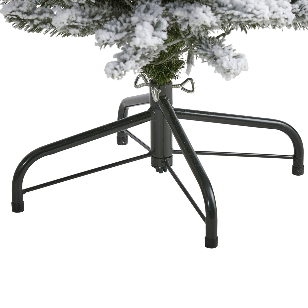 6’ Flocked Pencil Artificial Christmas Tree with 300 Clear Lights and 438 Bendable Branches-Christmas Tree-Parc Decor