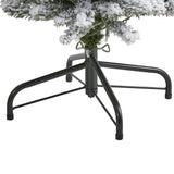 6’ Flocked Pencil Artificial Christmas Tree with 300 Clear Lights and 438 Bendable Branches-Christmas Tree-Parc Decor