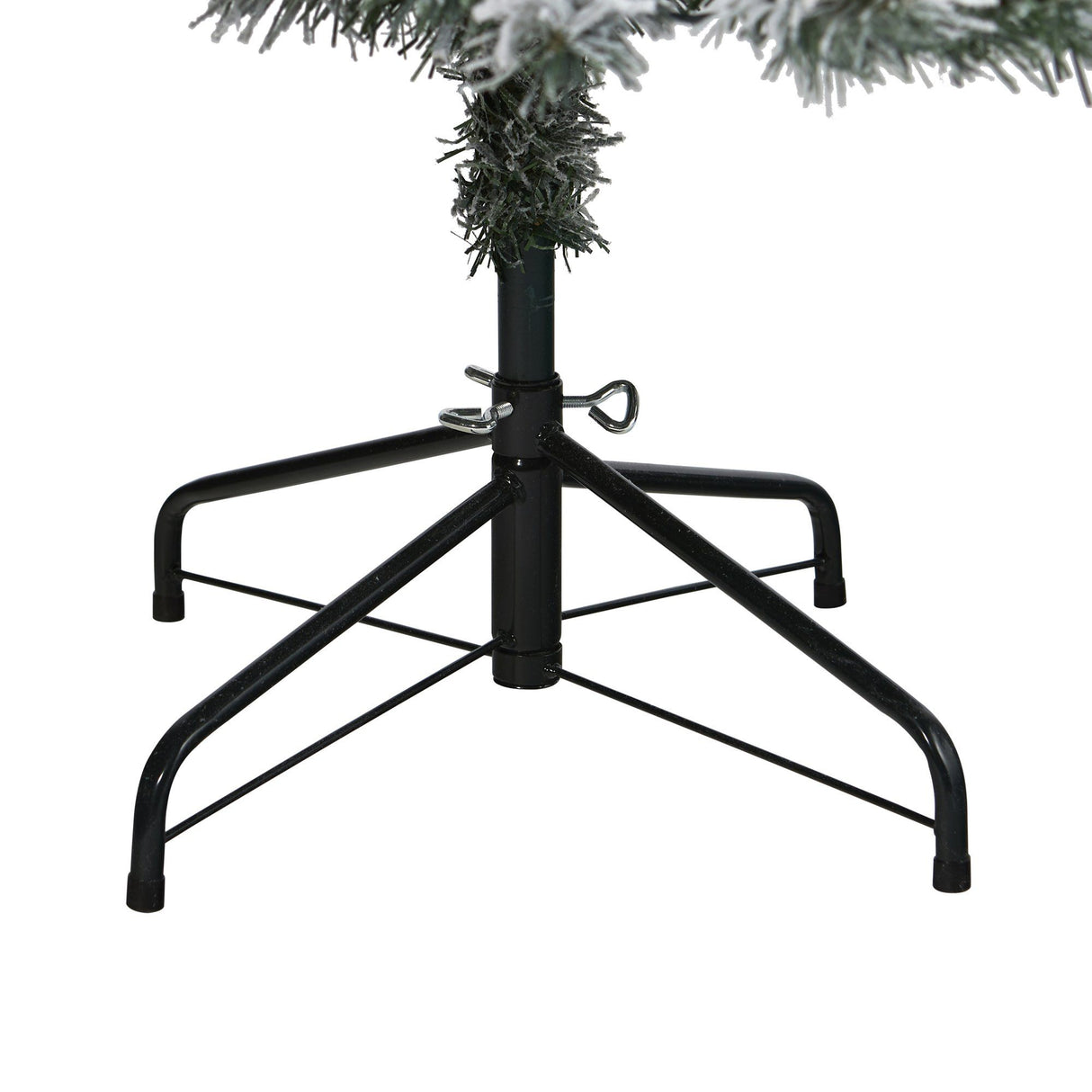 6' Flocked Rock Springs Spruce Artificial Christmas Tree with 250 Clear LED Lights-Christmas Tree-Parc Decor