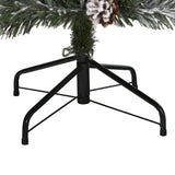 6' Flocked White River Mountain Pine Artificial Christmas Tree with Pinecones-Christmas Tree-Parc Decor