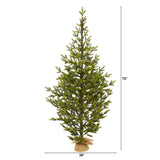 6’ Fraser Fir “Natural Look” Artificial Christmas Tree with 250 Clear LED Lights, a Burlap Base and 1243 Bendable Branches-Christmas Tree-Parc Decor