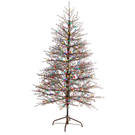 6' Frosted Berry Twig Christmas Tree-Christmas Tree-Parc Decor