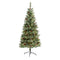 6’ Frosted Swiss Pine Artificial Christmas Tree with 300 Clear LED Lights and Berries-Christmas Tree-Parc Decor